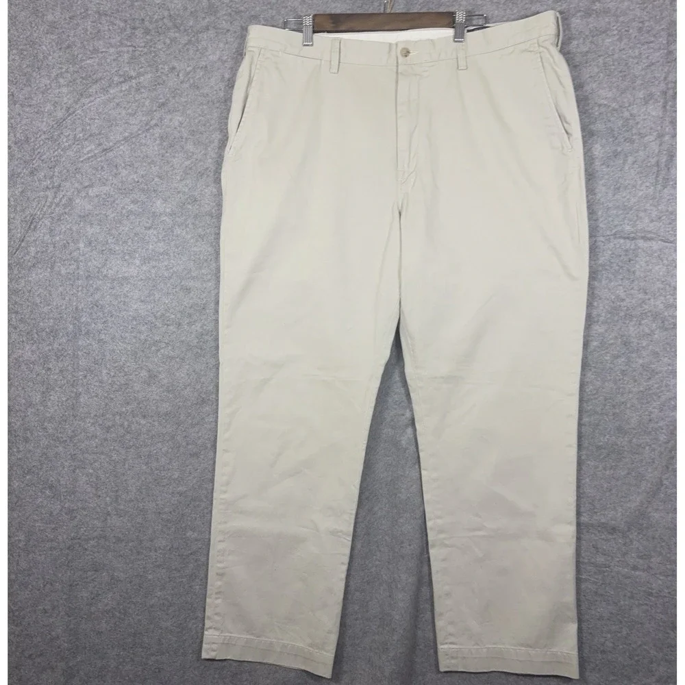 Polo Ralph Lauren Chino Pants Mens 40x31 Light Khaki Cotton Twill - SIZE NOTE